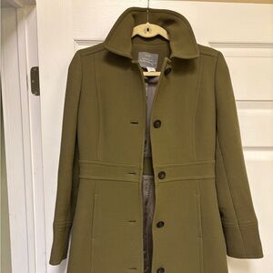 J Crew Lady Day dress coat olive size 2